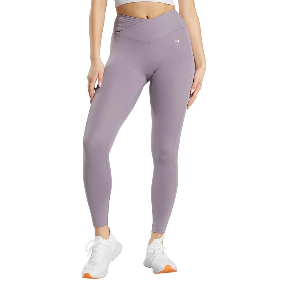 GYMSHARK CROSSOVER LEGGINGS, Violet, Size Medium